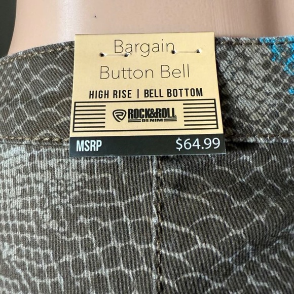 Rock & Roll Denim Snake Print Jean - Picture 7 of 11